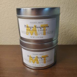 2 Trader Joe's Mango Tangerine Coconut Soy Candles